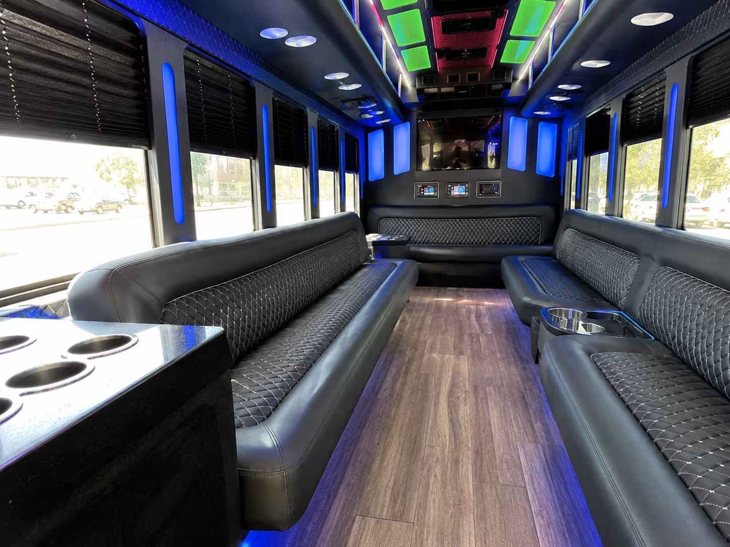 vineland 15 passenger party bus inside