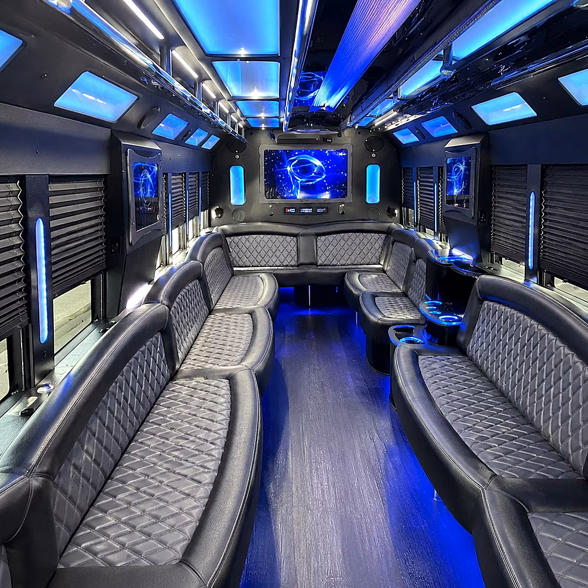 vineland 50 passenger party bus interior